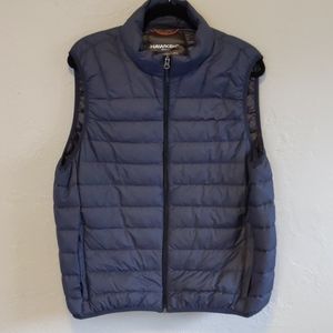 Blue sleeveless vest